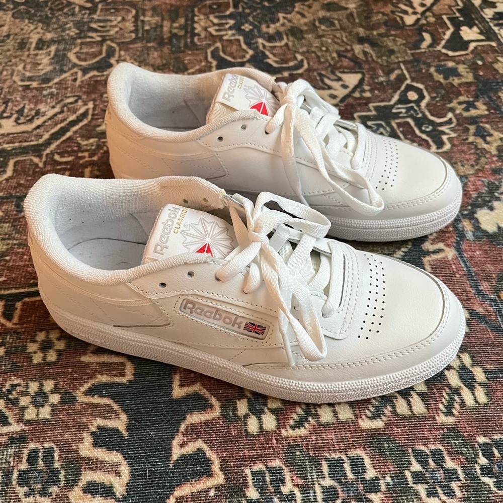 White Reebok sneakers
